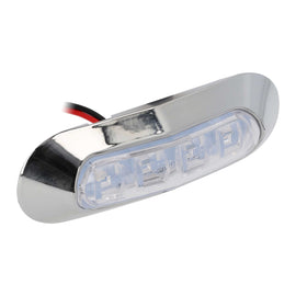 Marine ML-AL4CL-W White 4-LED Accent Light - Chrome Plastic Bezel