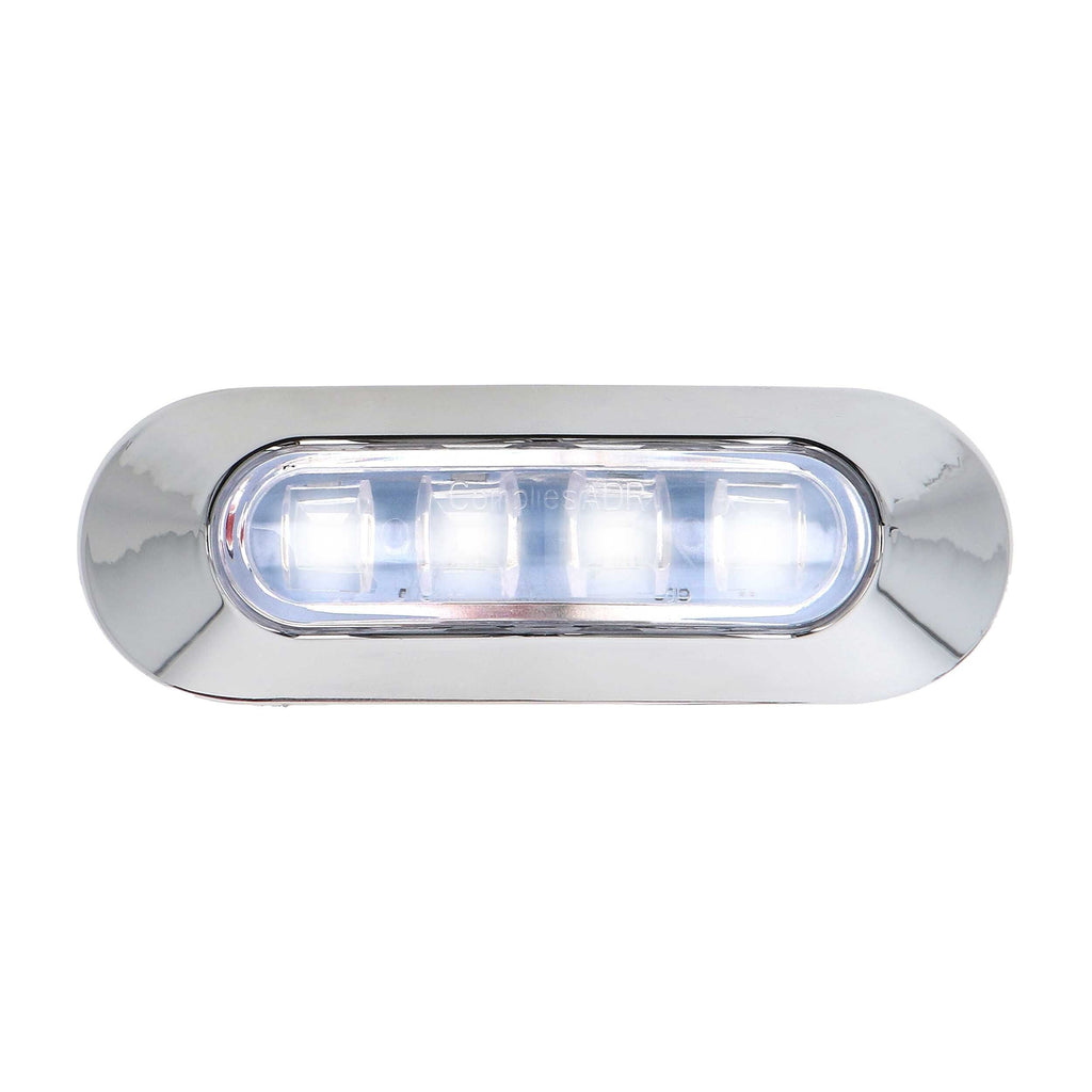 Marine ML-AL4CL-W White 4-LED Accent Light - Chrome Plastic Bezel