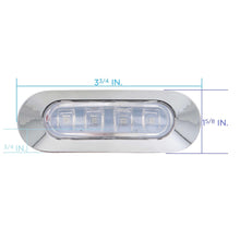 Load image into Gallery viewer, Marine ML-AL4CL-B Blue 4-LED Accent Light - Chrome Plastic Bezel