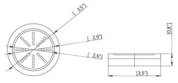 Marine ML-CLBLU Blue Interior Cabin Light with Switch