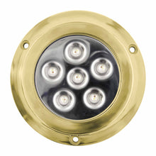 Charger l'image dans la galerie, Marine ML-RGBW72W 72W RGBW Underwater Transom Light, Brass