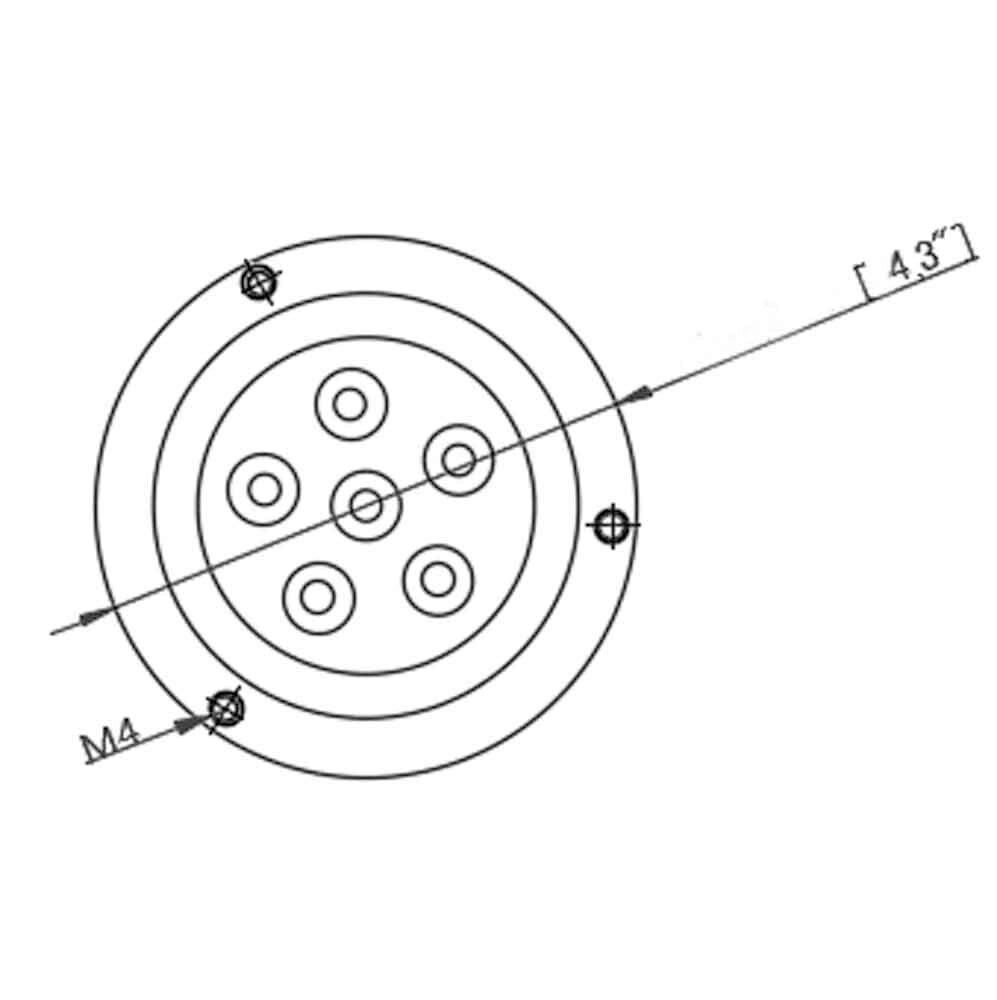 Marine ML-WHT30W 30W White Underwater Transom Light