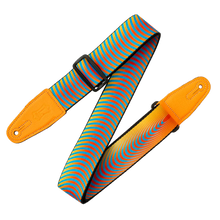 Charger l'image dans la galerie, Levy's Leathers MP2OI-003 2" Polyester Guitar Strap - Orange Sonic Boom Design