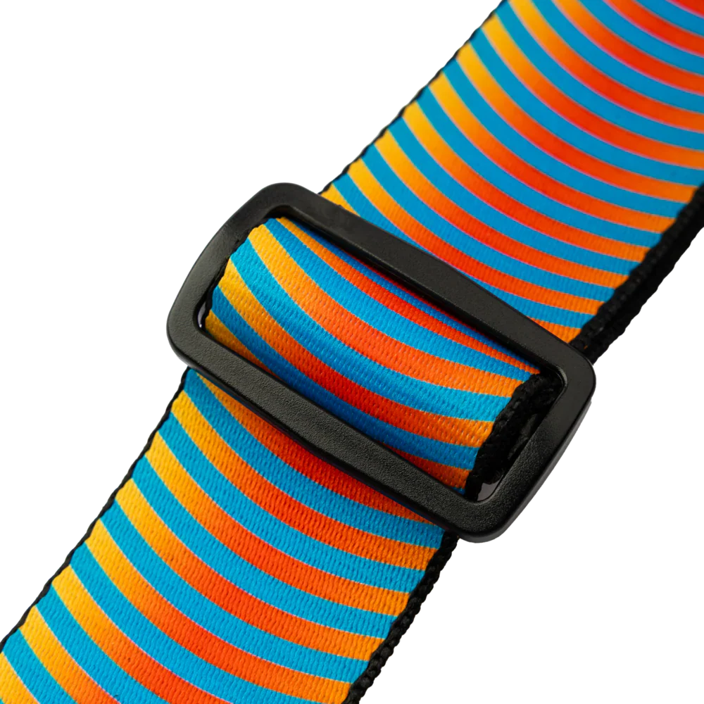Levy's Leathers MP2OI-003 2" Polyester Guitar Strap - Orange Sonic Boom Design