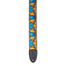 Load image into Gallery viewer, Levy's Leathers MP3SG-002 3" Stained Glass Orange and Blue Design Guitar Strap