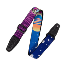 Load image into Gallery viewer, Levy's Leathers MPD2-119 2” Wide Polyester Guitar Strap - Cyber Cat Motif