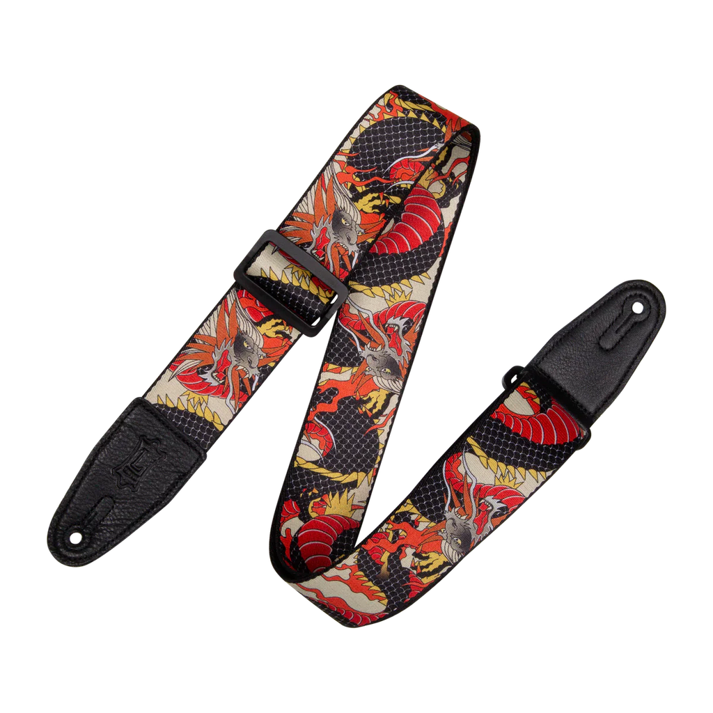 Levy's Leathers MPD2-123 2” Wide Polyester Guitar Strap - Japanese Traditional Dragon Motif