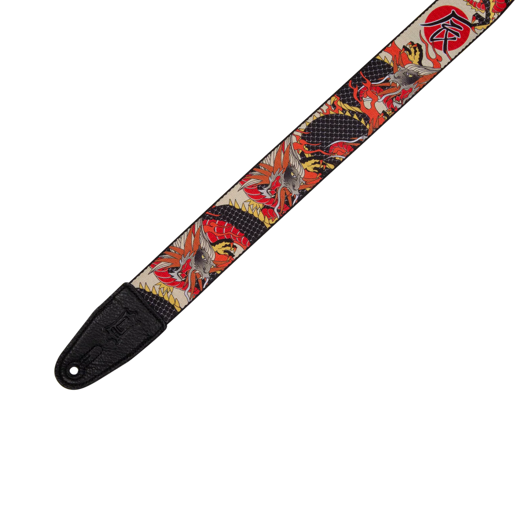 Levy's Leathers MPD2-123 2” Wide Polyester Guitar Strap - Japanese Traditional Dragon Motif