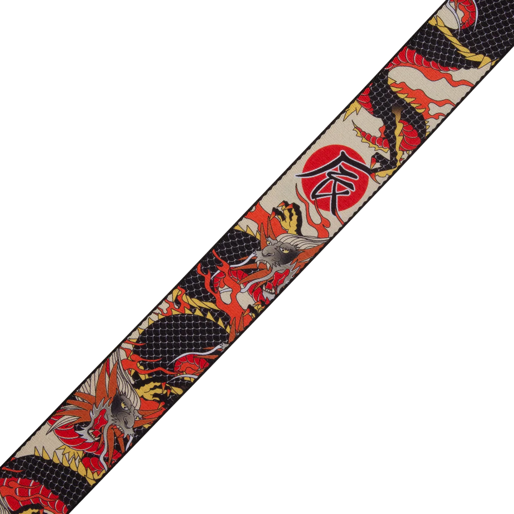 Levy's Leathers MPD2-123 2” Wide Polyester Guitar Strap - Japanese Traditional Dragon Motif