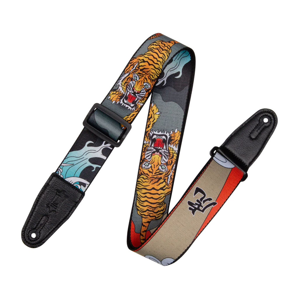 Levy's Leathers MPD2-124 2” Wide Polyester Guitar Strap - Japanese Traditional Tiger Motif