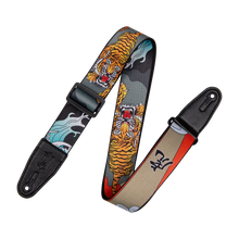 Charger l'image dans la galerie, Levy's Leathers MPD2-124 2” Wide Polyester Guitar Strap - Japanese Traditional Tiger Motif
