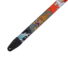 Charger l'image dans la galerie, Levy's Leathers MPD2-124 2” Wide Polyester Guitar Strap - Japanese Traditional Tiger Motif