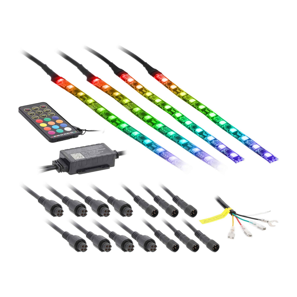 PowerSports MPS-CHASE-CPY 4-Piece Chasing LED Golf Cart Canopy Kit