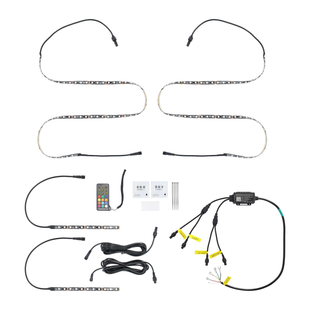PowerSports MPS-CHASE-CPY 4-Piece Chasing LED Golf Cart Canopy Kit