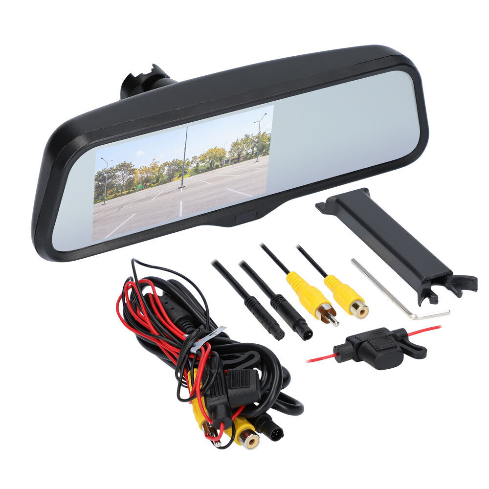 PowerSports MPS-WRM45 Water-Resistant Rearview Mirror with 4.5 inch Monitor