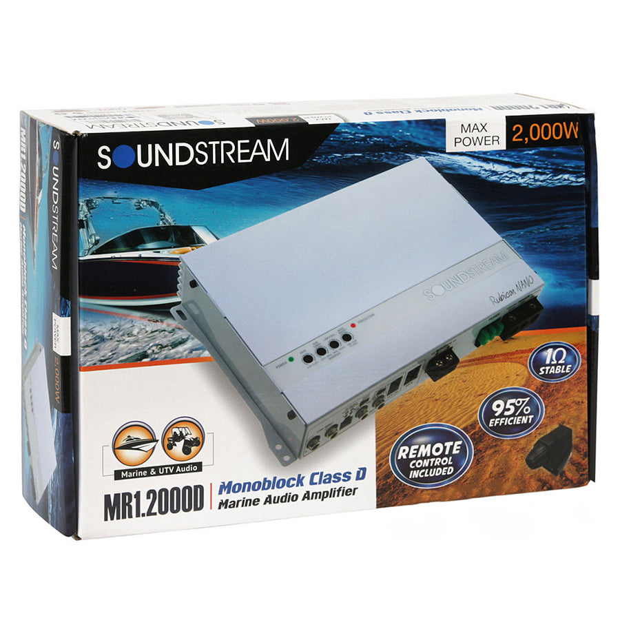 Soundstream MR1.2000D Rubicon Water-Resistant Subwoofer Amplifier