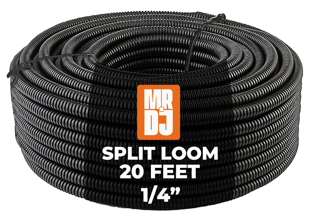 MR DJ SLT14 20 FEET 1/4" SPLIT LOOM WIRE TUBING HOSE COVER PA DJ HOME MARINE