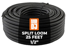 Charger l'image dans la galerie, MR DJ 3-Pack 1/4", 3/8", 1/2" x 25 Feet Each Split Wire Loom Convoluted Tubing