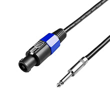 Load image into Gallery viewer, MR DJ CQSM100 100&#39; Pro PA DJ Karaoke Speakon Plug to 6.35mm 1/4&quot; Plug Speaker Wire Cable