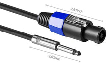 Load image into Gallery viewer, MR DJ CQSM100 100&#39; Pro PA DJ Karaoke Speakon Plug to 6.35mm 1/4&quot; Plug Speaker Wire Cable