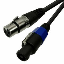 Load image into Gallery viewer, MR DJ CSMXF100 100&#39; Speakon Plug Male to XLR Female Extension Cable for PA DJ Amplifier Stage Monitor