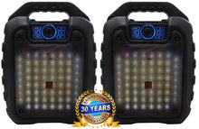 Load image into Gallery viewer, MR DJ DISCO 5.25&quot; Portable Powerful PA Bluetooth Speaker Karaoke Machine with Sound Activated Lights, Battery Powered, FM Radio, USB/Micro SD Card, &amp; LED Party Light