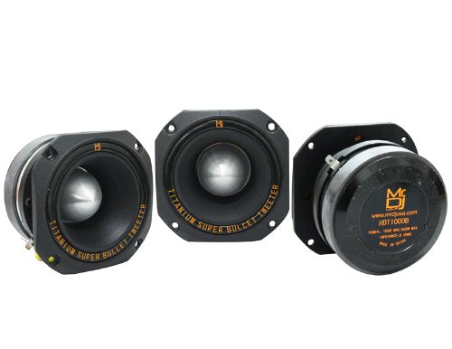 MR DJ HDT1000B 4" Horn Bullet Tweeter Car Van UTV Marine Motorcycle Motorsports