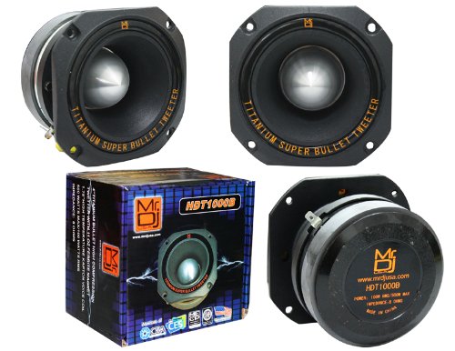 MR DJ HDT1000B 4" Horn Bullet Tweeter Car Van UTV Marine Motorcycle Motorsports