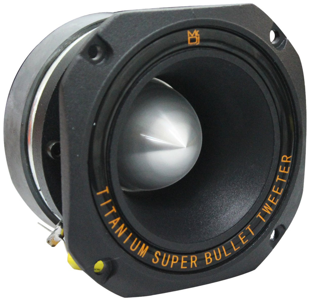 MR DJ HDT1000B 4" Horn Bullet Tweeter Car Van UTV Marine Motorcycle Motorsports