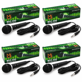 4 MR DJ MIC200 Karaoke Dynamic Vocal Wired Microphone