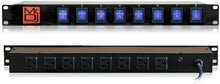 Load image into Gallery viewer, PSC300 Luz de escenario con 8 canales de energía de Gaza y con luz azul Alterna On / Off Power Panel