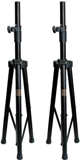 2 MR DJ SS300B Folding Tripod PRO PA DJ Home On Stage Speaker Stand Mount Holder