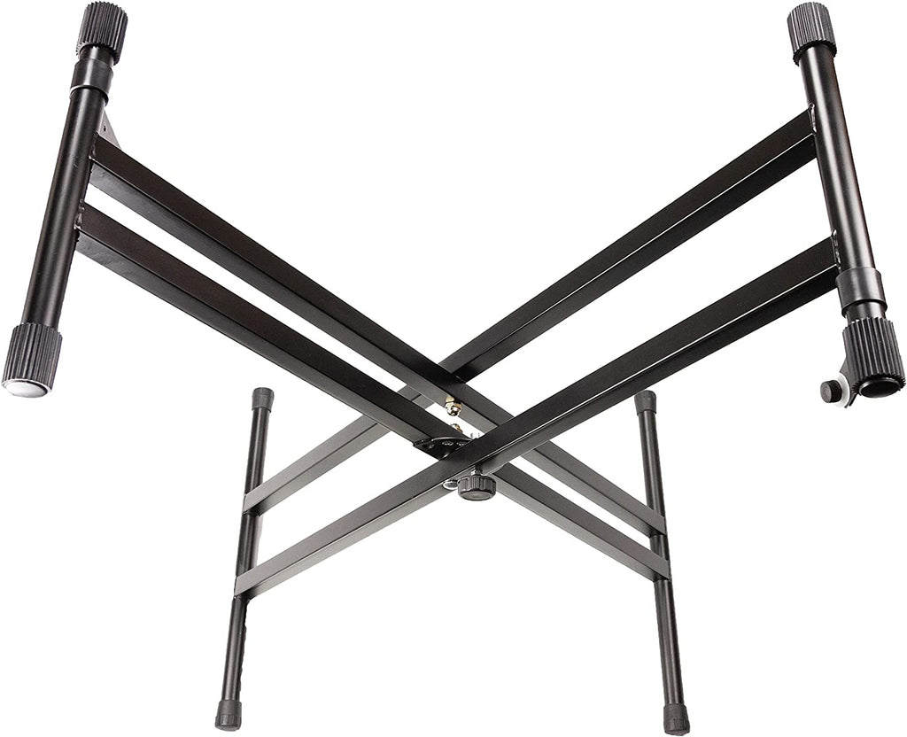 MR DJ KS650 2 Tier Doubled Keyboard Stand Adjustable Locking Straps & Quick Release