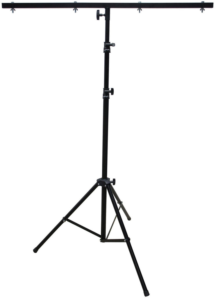 MR Dj LS-100 9 Ft DJ Lighting Tripod Portable Stage T-Bar Light Stand w/ Cross Bar FS-adapter