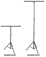 Load image into Gallery viewer, 9 Ft DJ Lighting Tripod Portable Stage T-Bar Light Stand w/ Cross Bar FS-adapter
