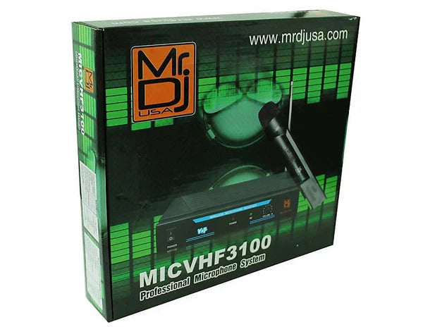 MR DJ MICVHF3100 Wireless Dual-Channel Handheld design Microphone System