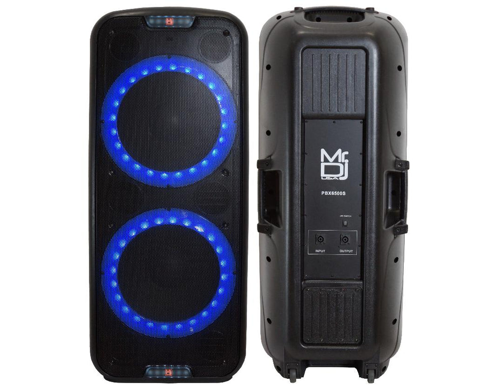 MR DJ PBX6500S Professional Dual 15” 3-Way Full-Range Non-Power/Passive DJ PA Multipurpose Live Sound Loudspeaker