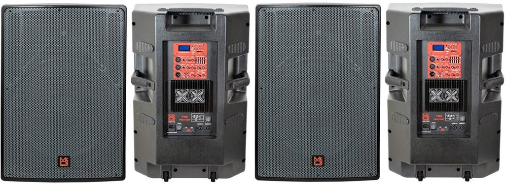 2 MR DJ PRO118BT 2-Way 18" PRO PA/DJ Bass-Reflex Bluetooth Active Powered Amplified speaker, 5500 watts P.M.P.O.