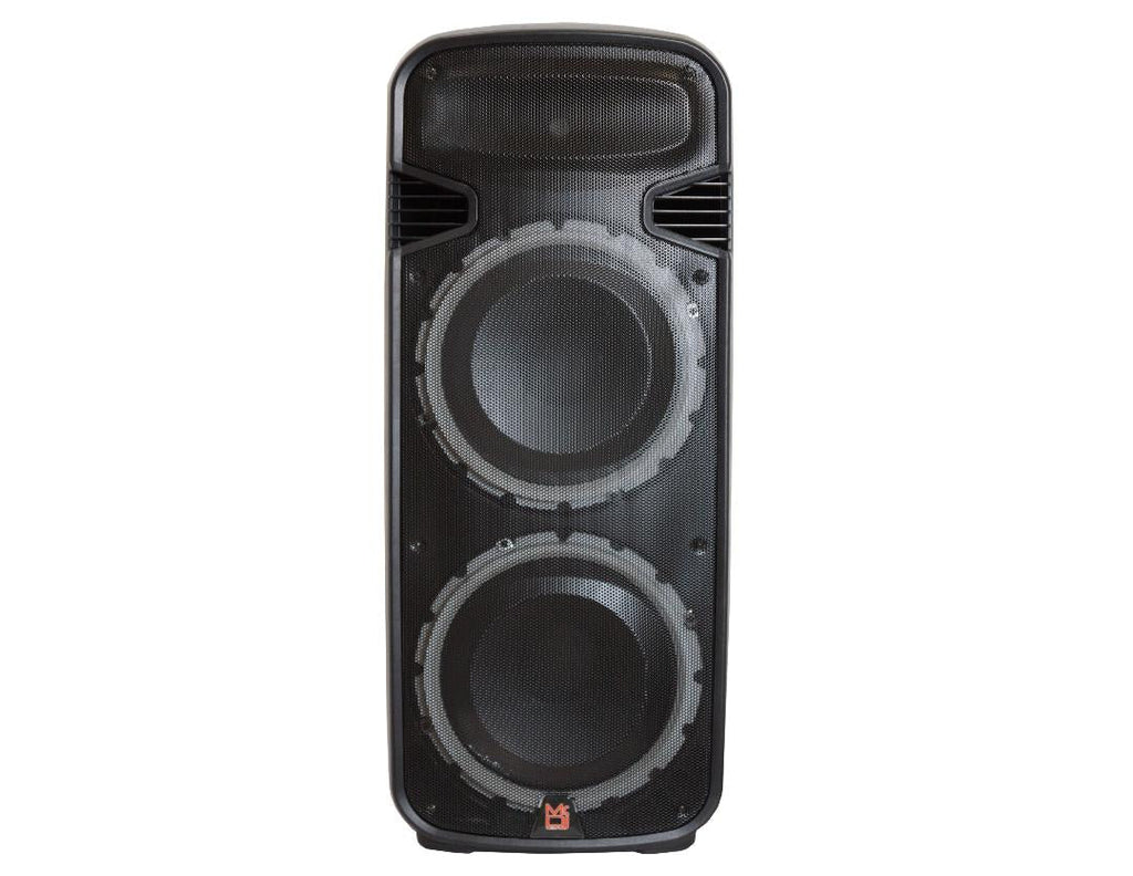 Mr Dj PSBAT6200 Dual 15-Inch 4000 Watt Max Power 3 Way Party Speaker with Built-In Bluetooth & Rechargeable Battery