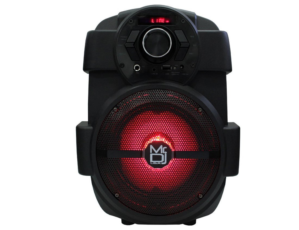 MR DJ Pro 6.5" Rechargeable USB/Bluetooth Powered PA Party Speaker