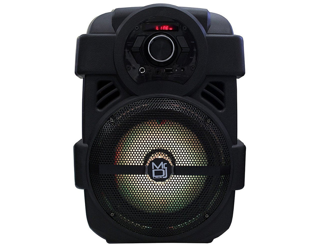 2 MR DJ PSE-80BT 8” 1200W Portable  Rechargeable Bluetooth Active Speaker