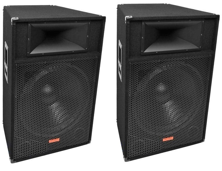 2 Mr Dj Patron PSS-1700 Pro Audio Single 15" Passive 2-Way DJ/PA Loudspeaker