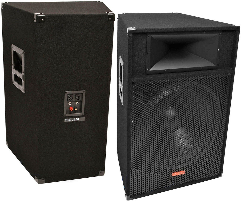 2 Mr Dj Patron PSS-1700 Pro Audio Single 15" Passive 2-Way DJ/PA Loudspeaker