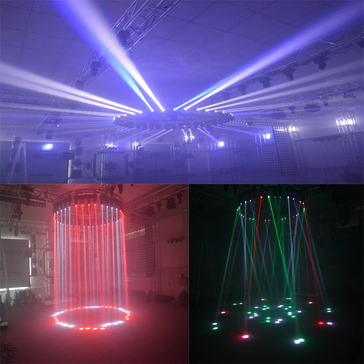 MR DJ QLMH400 150W 4-Head RGBW LED Beam Moving Head Bar Strobe Light Spot Stage Lighting
