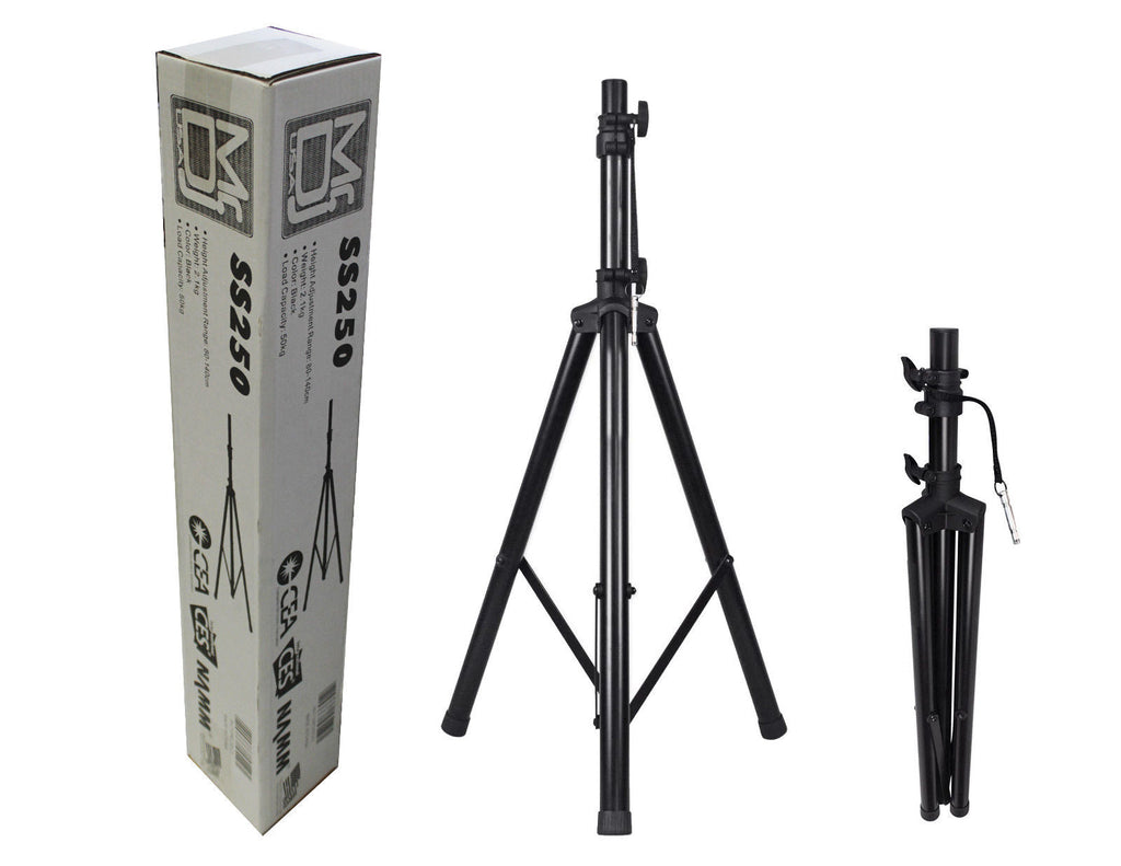 2 SS250 Universal Black Heavy Duty Folding Tripod PRO PA DJ Home Speaker Stand