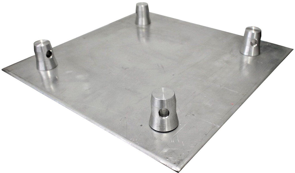 MR TRUSS BP1414 Universal 14" × 14" Aluminum Base Plate for 12" Square Truss Systems