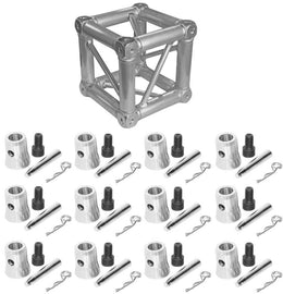 MR Truss TJB3W Universal Corner Junction Block Box 1Way-6Way with 12 Half Conical Couplers for 3 Way Installation
