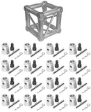 MR Truss TJB4W Universal Corner Junction Block Box 1Way-6Way with 16 Half Conical Couplers for 4Way Installation