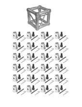Load image into Gallery viewer, MR DJ DTJB6W 6-Way Square Truss Junction Cube Fit 12" F34 Truss Systems 24 Half Conical Couplers for 6 Way Installation
