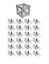 Load image into Gallery viewer, Fits Global Truss Universal 12&quot; Square Corner Junction Box Cube 2 Way-6 Way with 24 Half Conical Couplers for 4Way Installation